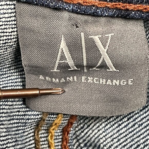 Armani Exchange Jeans Mens 34x34 Distressed Straight Leg Denim - Picture 3 of 11